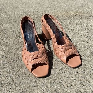 Rachel Comey Braided Leather Zion Heeled Sanadals